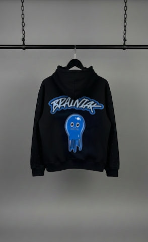 Brainiak Black & Blue studded Hoodie